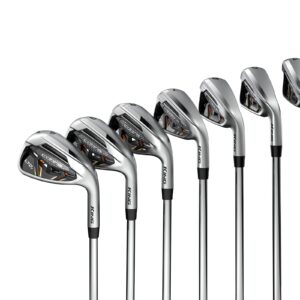 Cobra Golf 2022 LTDX Iron Set Satin Chrome-Gold Fusion (Men's, Right Hand, KBS Tour 90, Reg Flex, 5-GW)