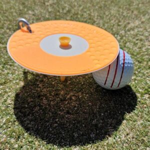 BIRDIE79 Golf Tee Holder | Putting Donut | Portable Putting Hole Trainer |360 Degree Golf Putting Green Practice Hole (Pink)