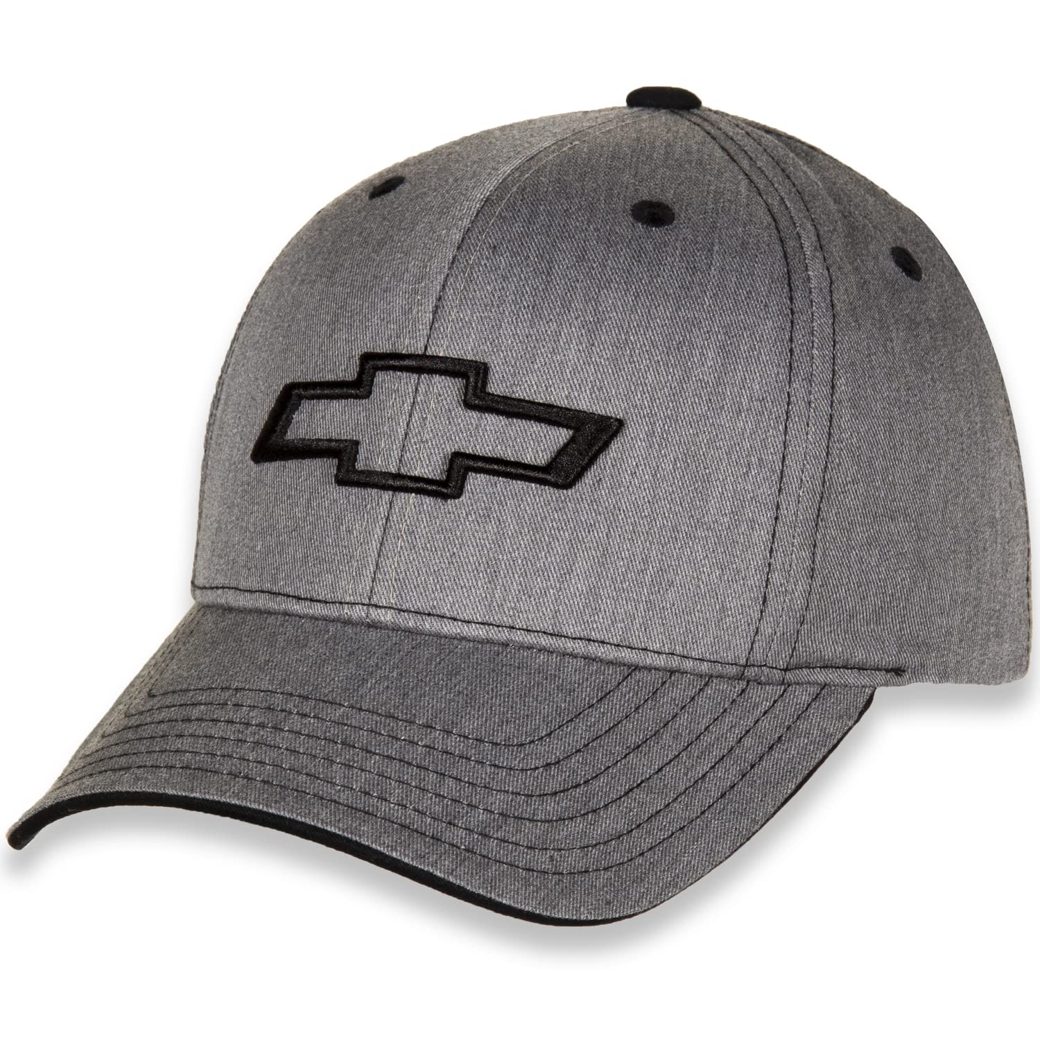 Heather Grey Chevrolet Bowtie Twill Hat with Adjustable Closure