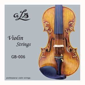 Guanb Violin Strings Full Set with Extra E String for Professional and Beginners, Synthetic Core, Aluminum-magnesium Wound G D A with Warm Tone, Steel E String with Bright Tone, Strings 4/4, GB-006