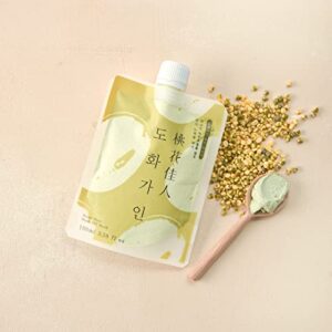 House of Dohwa, Mung Bean Wash Off Facial Mask | Domestically Harvested Ingredients, Sebum Control | Product of Korea - 3.38 fl. Oz