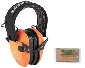 nimrod's wares walker's razor x-trm ear muffs cooling pads + headband nrr 21 gwp-xrsemp-cor bundle with microfiber cloth