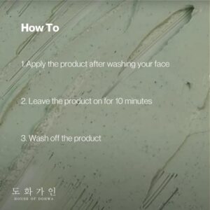 House of Dohwa, Mung Bean Wash Off Facial Mask | Domestically Harvested Ingredients, Sebum Control | Product of Korea - 3.38 fl. Oz