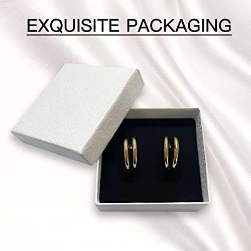 QQSE Earrings for Women - Jewelry Sterling Silver 925 Diamond Teen Girls, 14K Gold Fashion Cartilage Handmade Dangle Hooks Women, Personalized Ornaments, Gifts 1.1*0.3