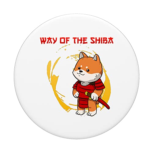 Funny Shiba Inu Uni Japenese Hunting Dog Way Soldier Sword PopSockets Swappable PopGrip