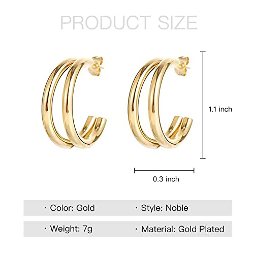 QQSE Earrings for Women - Jewelry Sterling Silver 925 Diamond Teen Girls, 14K Gold Fashion Cartilage Handmade Dangle Hooks Women, Personalized Ornaments, Gifts 1.1*0.3