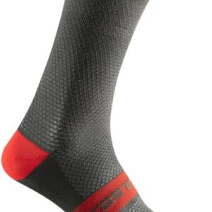 Castelli Superleggera 18 Sock Military Green/Fiery Red, Xxl