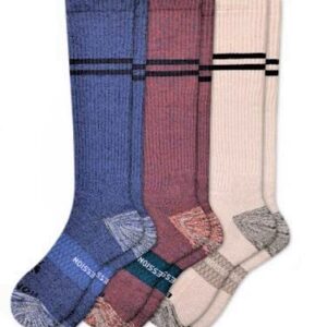 3/Pack Bombas Compression Socks - Oat, Blue, Maroon - (Large), 9-13