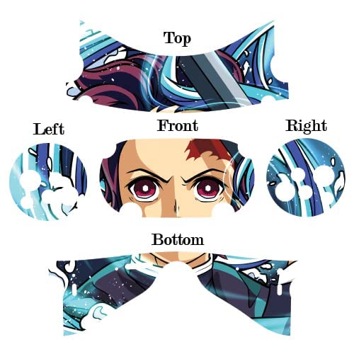 Water Breath Anime Eyes Skin Wrap for Oculus Quest 2 – VR Headset and 2 Controllers | Protective, Smooth, Laminated Vinyl with Strong Adhesive | Easy Installation and adjustability | Made in The USA