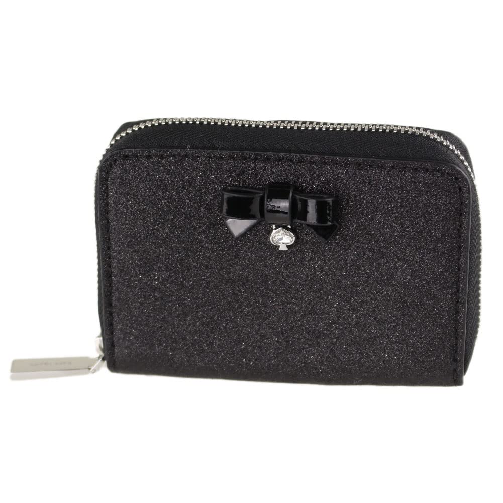 Kate Spade Small Zip Around Card Case Wallet Other Wrapping Party Glittering Black