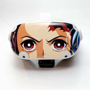 Water Breath Anime Eyes Skin Wrap for Oculus Quest 2 – VR Headset and 2 Controllers | Protective, Smooth, Laminated Vinyl with Strong Adhesive | Easy Installation and adjustability | Made in The USA