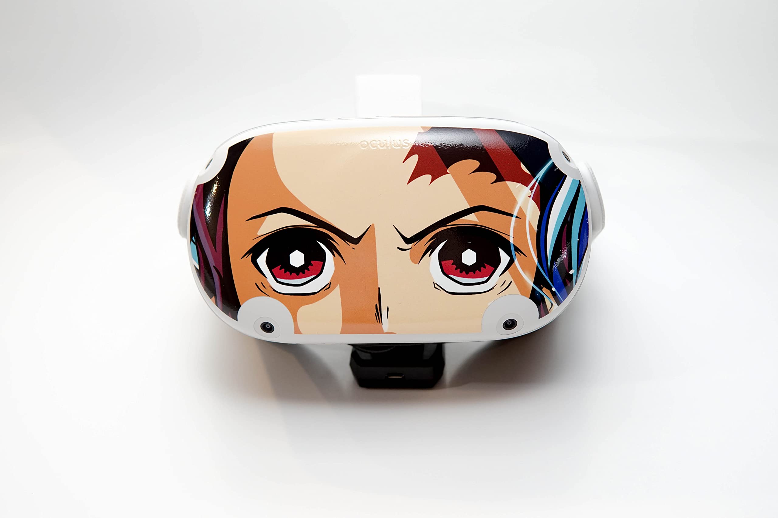 Water Breath Anime Eyes Skin Wrap for Oculus Quest 2 – VR Headset and 2 Controllers | Protective, Smooth, Laminated Vinyl with Strong Adhesive | Easy Installation and adjustability | Made in The USA