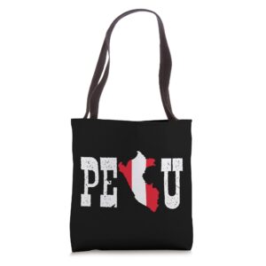 perú jersey for love peru flag silhouette peruvian tote bag