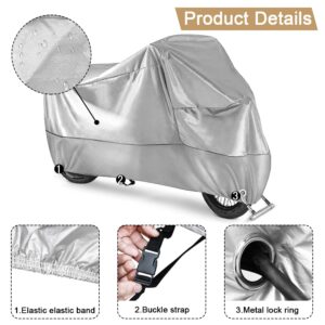 LBW Bike Cover Waterproof Outdoor 450D Durable & Tear Bicycle Cover for Bike Accessories with Bicycle Lock-holes and Bicycle Storage Bag, 96.5”