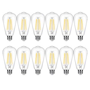 winsaled light bulbs 75 watt, led bulbs 60~75 watt equivalent, 7w=75w, high bright 850lm e26 medium base, daylight 4000k vintage light bulb 12pack, non-dim…