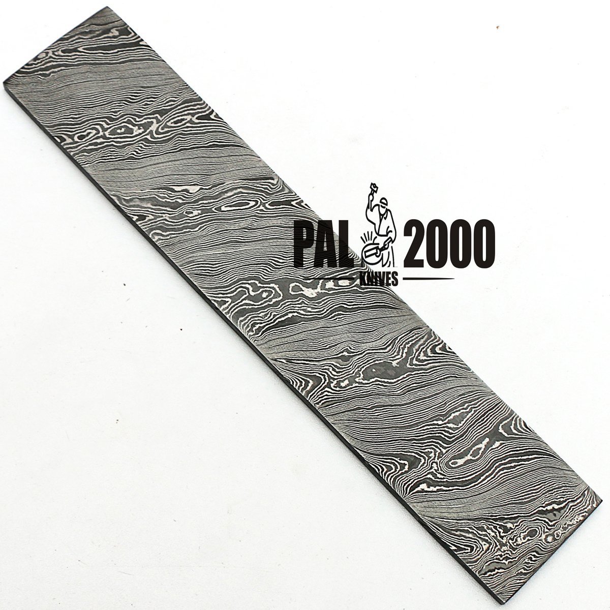 PAL 2000 KNIVES Billets Pattern Bar - Custom Damascus Steel Billet - Handmade Damascus Steel Bar - Twist Pattern Blank Blade - 15"x2"x2 mm (9920)