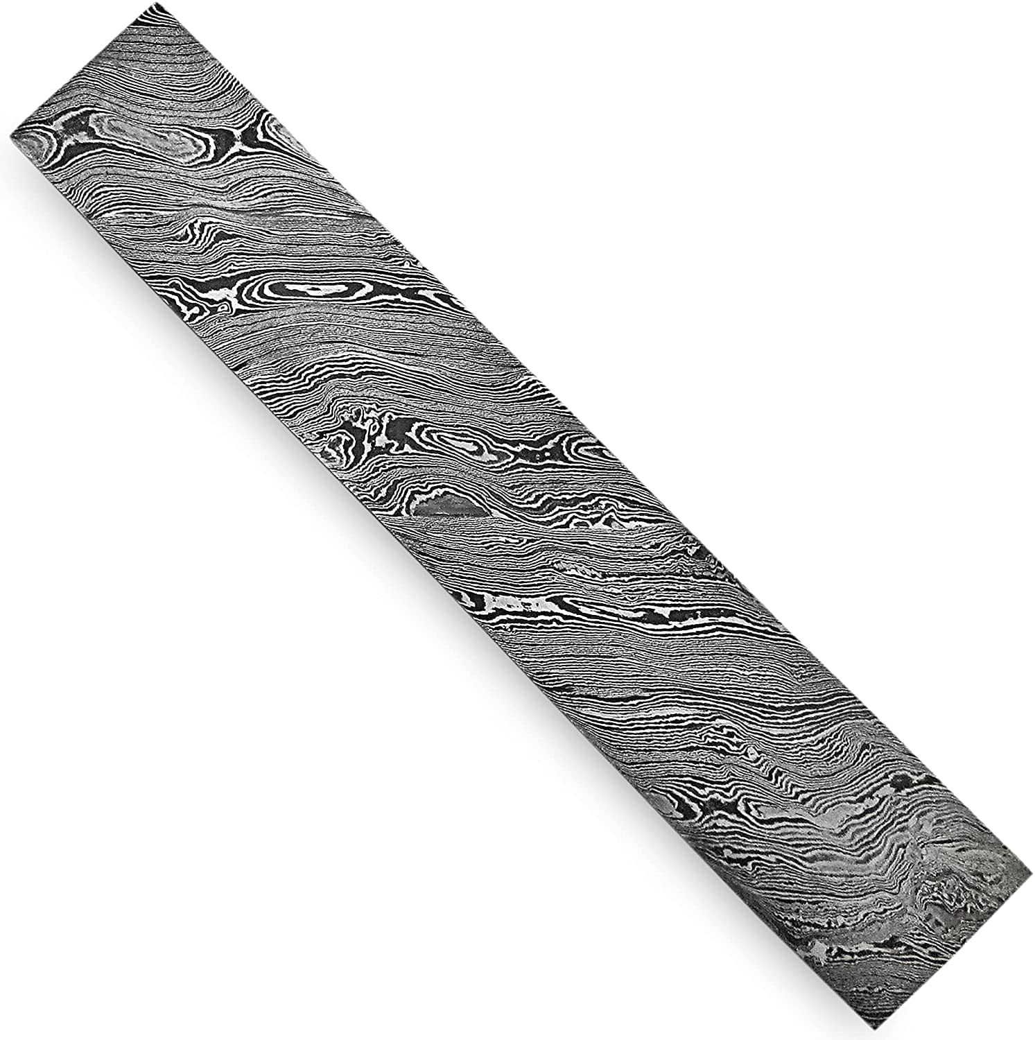 PAL 2000 KNIVES Billets Pattern Bar - Custom Damascus Steel Billet - Handmade Damascus Steel Bar - Twist Pattern Blank Blade - 15"x2"x2 mm (9920)