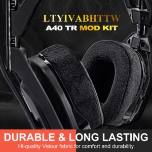 A40 TR Ear Cushions - Velour Earpads Compatible with Astro Gaming A40 TR Wireless Headset - a40 tr Replacement parts/a40 Accessories/Headband/Microphone Foam