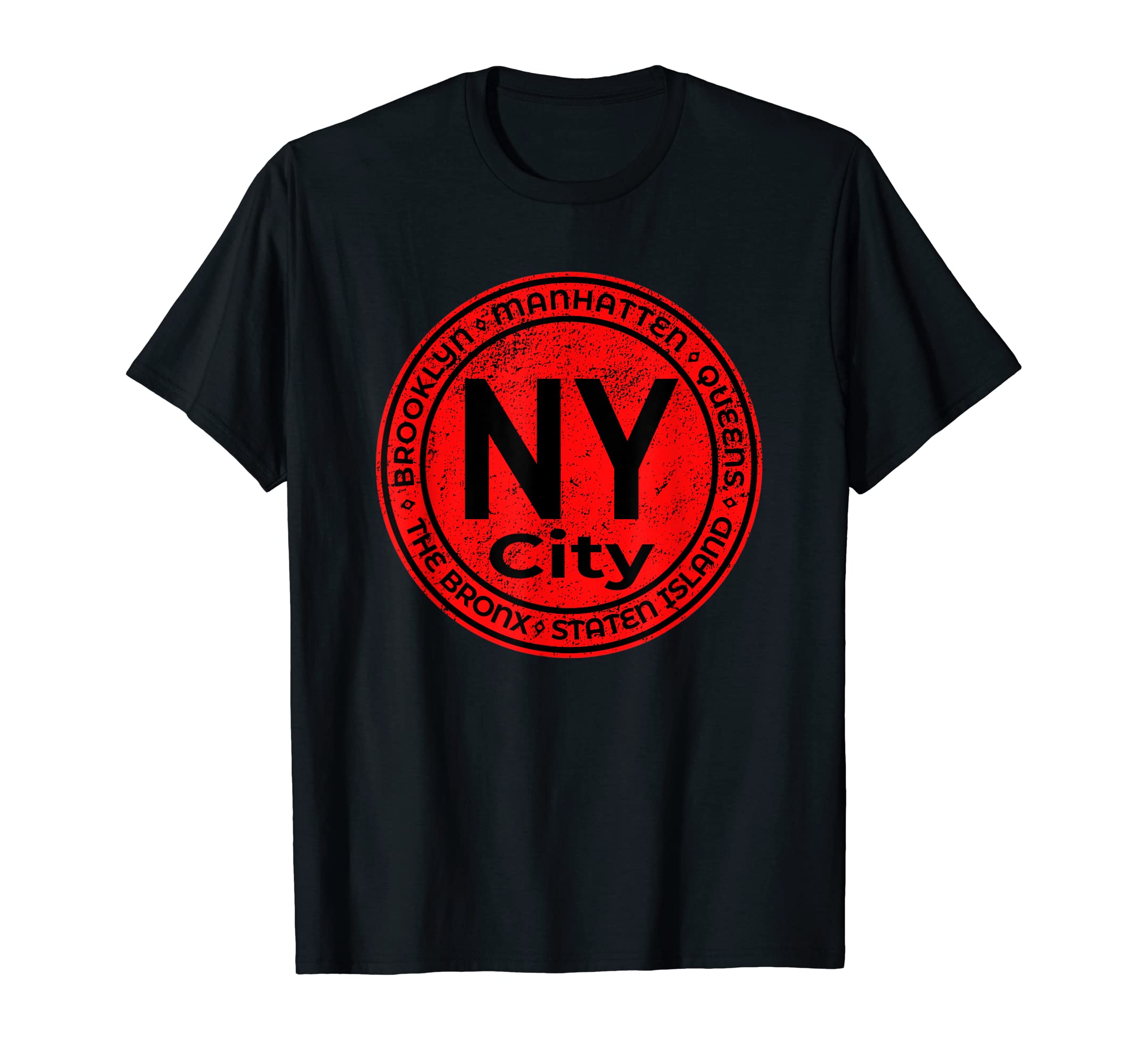 The Five Boroughs Of New York Circle Souvenir Gift Design T-Shirt