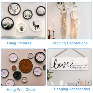 Qiozlen Wall Adhesive Hooks Stainless Steel,Command Strips for Pictures, Clock ,Wall Strips,Command Hooks,Waterproof