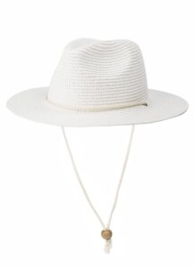 koreshion women straw panama hat summer wide brim fedora cap beach sun hats uv upf50+ white