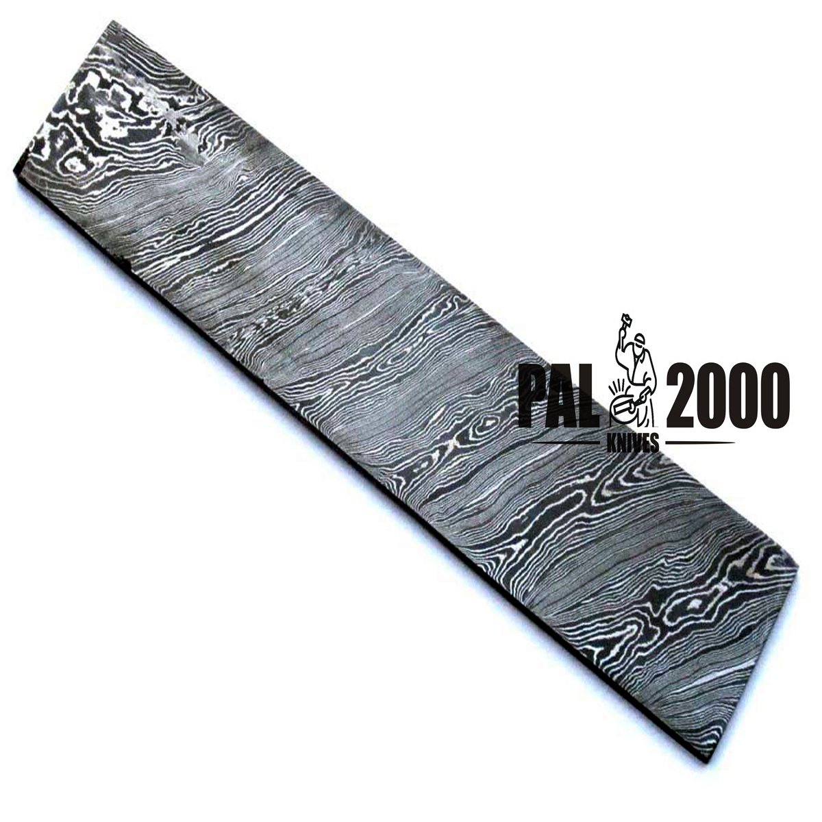 PAL 2000 KNIVES Billets Pattern Bar - Custom Damascus Steel Billet - Handmade Damascus Steel Bar - Twist Pattern Blank Blade - 15"x2"x2 mm (9920)