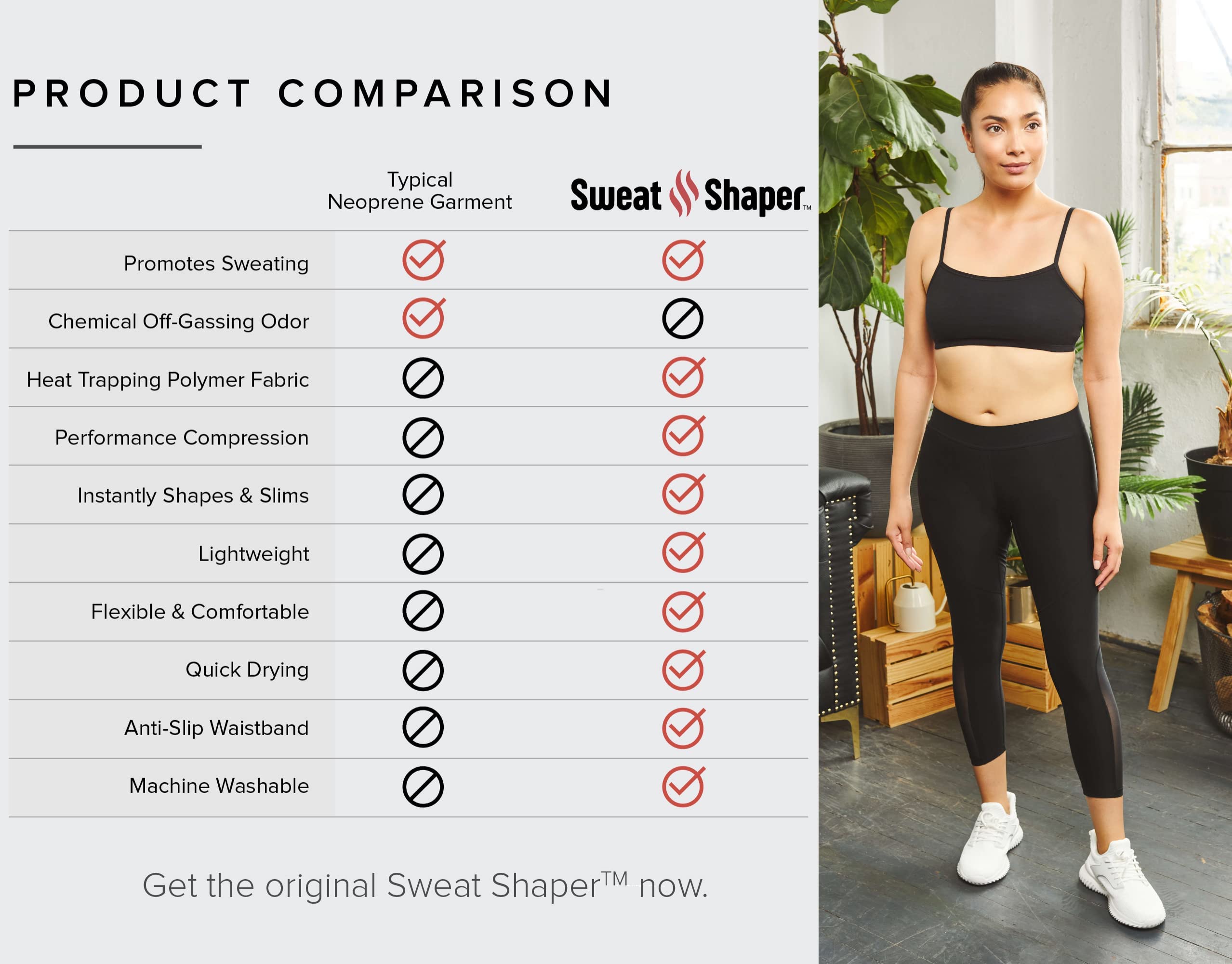 Sweat Shaper Trainer Tights: Slimming Compression Trainer Leggings for Women, Body Shaping, Waist, Thigh & Glutes