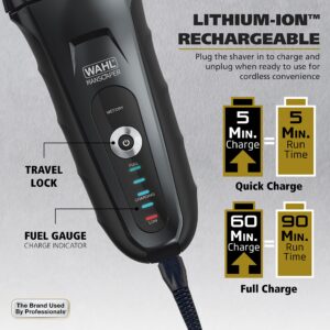 Wahl Manscaper Lithium-Ion Hypoallergenic Shaver with Flexible Titanium Foils to Prevent Skin Irritation and Shaver Bumps