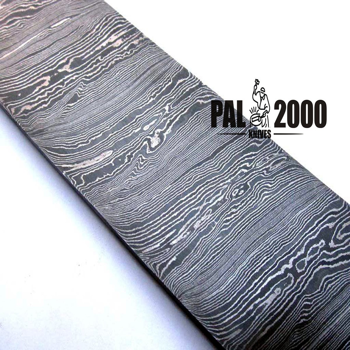 PAL 2000 KNIVES Billets Pattern Bar - Custom Damascus Steel Billet - Handmade Damascus Steel Bar - Twist Pattern Blank Blade - 15"x2"x2 mm (9920)