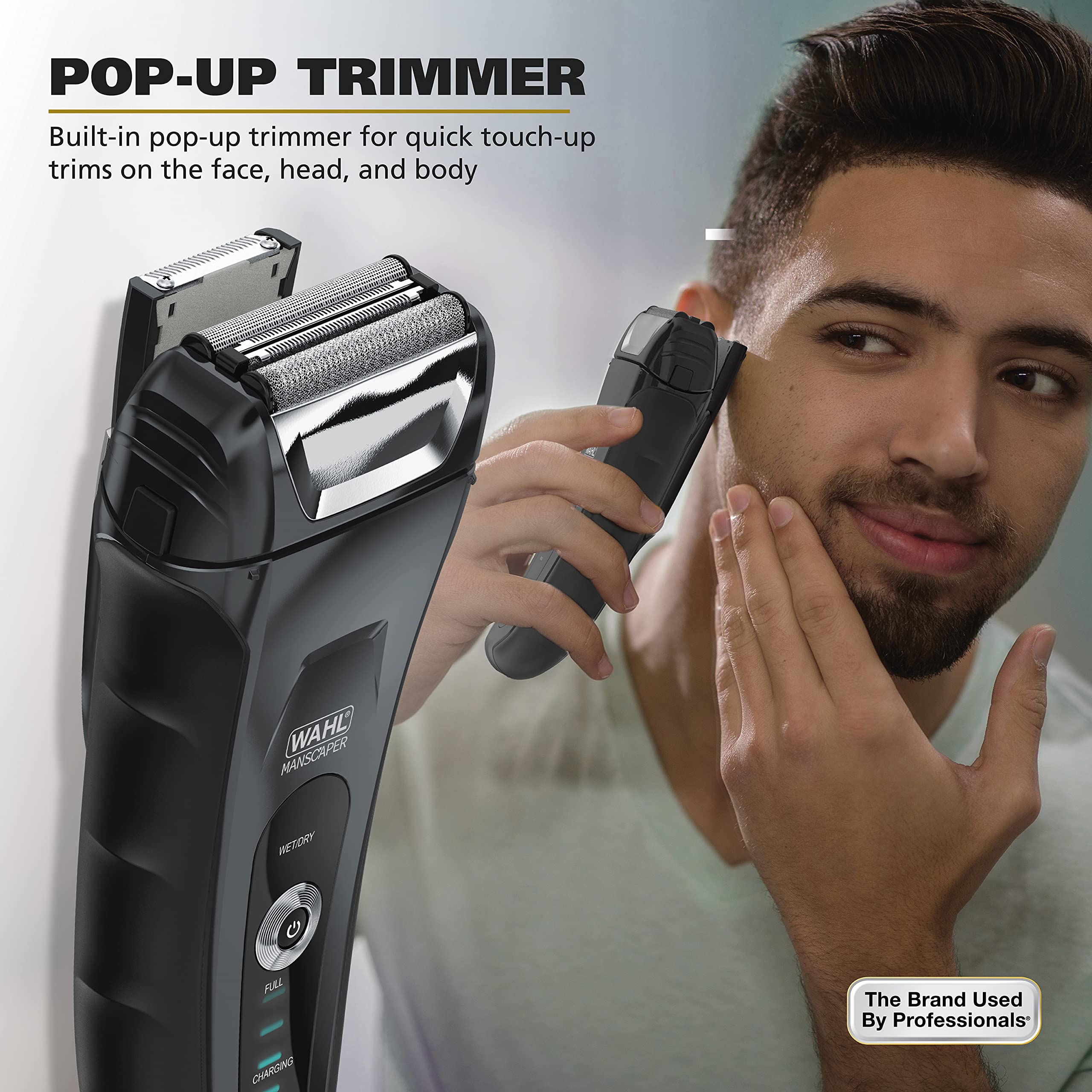 Wahl Manscaper Lithium-Ion Hypoallergenic Shaver with Flexible Titanium Foils to Prevent Skin Irritation and Shaver Bumps