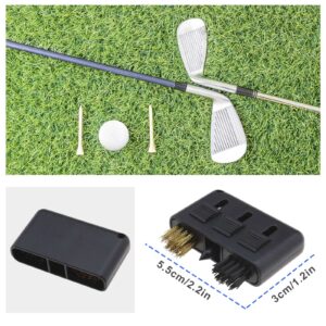 Micro Traders 4PCS 3-in-1 Golf Club Brushes Retractable Golf Slot Groove Putter Wedge Ball Shoes Cleaning Tool Pocket Sized Clean Brush