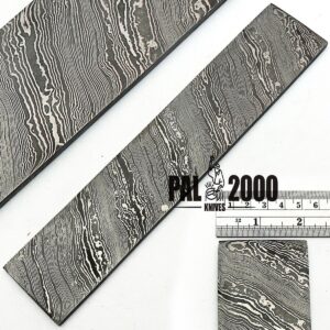 PAL 2000 KNIVES Billets Pattern Bar - Custom Damascus Steel Billet - Handmade Damascus Steel Bar - Twist Pattern Blank Blade - 15"x2"x2 mm (9920)