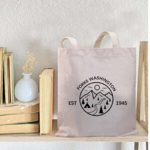 BDPWSS Forks Washington Gift Tote Bag TV Show Fans Gift Forks Washington Est 1945 Handbags (forks washington 1945 TG)