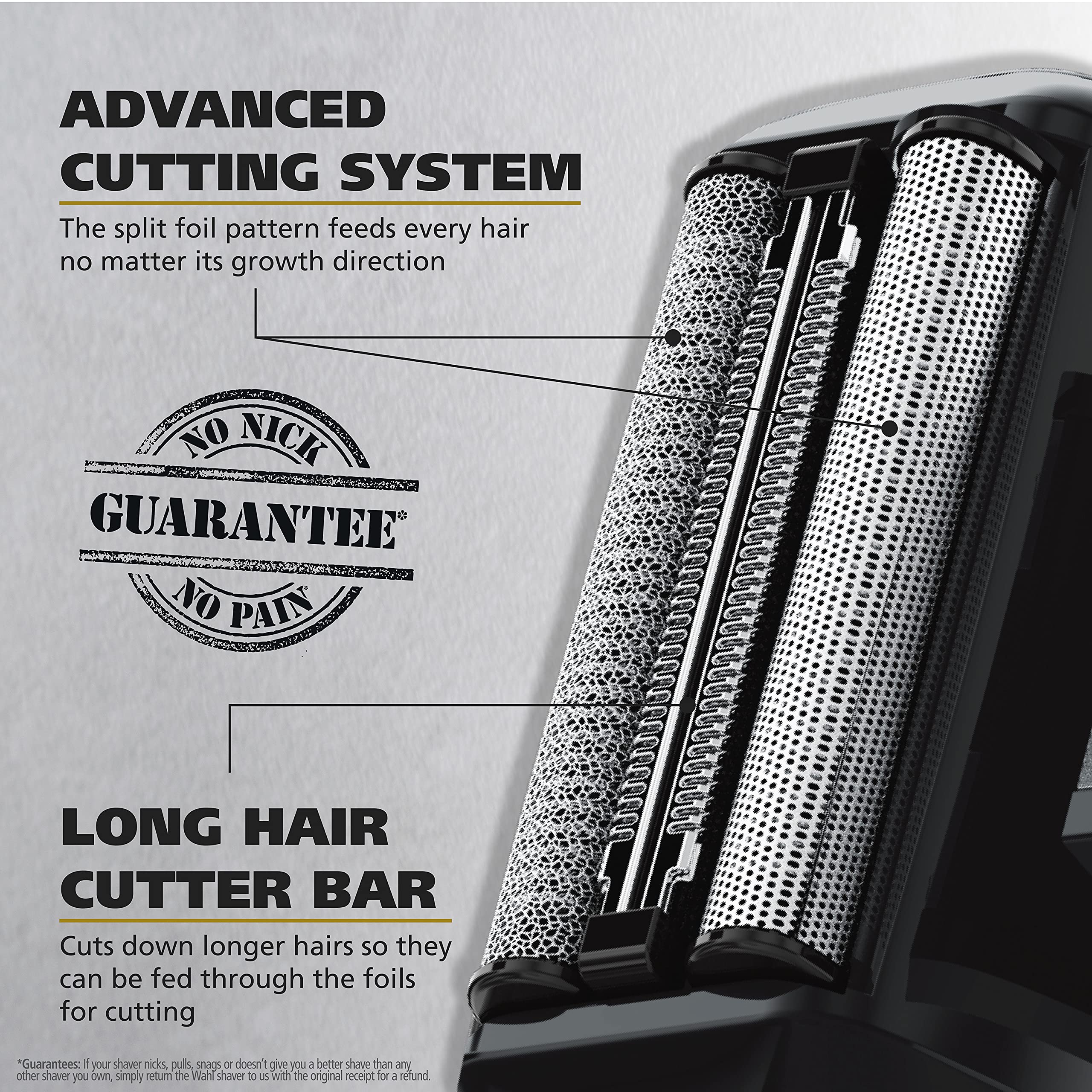 Wahl Manscaper Lithium-Ion Hypoallergenic Shaver with Flexible Titanium Foils to Prevent Skin Irritation and Shaver Bumps