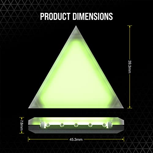 Corsair iCUE LC100 Case Accent Lighting Panels - Mini Triangle - 9X Tile Starter Kit (81 RGB LEDs with Light Diffusion, Simple Magnetic Attachment, iCUE Lighting Node PRO Included)