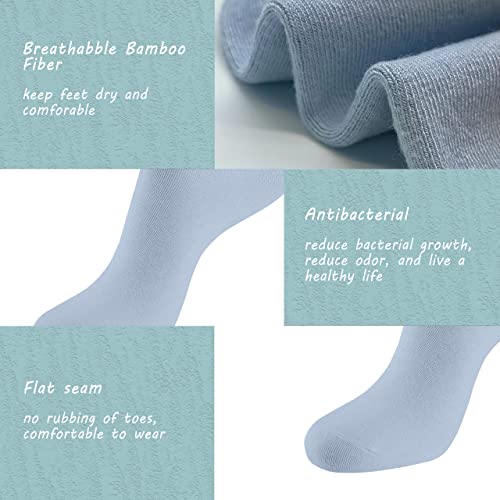 Women Thin Socks Rayon Bamboo Ankle Silky Quarter Anti Odor Casual Summer Socks 6 Pairs (US, Numeric, 8, 11, Regular, Regular, Assorted 5)