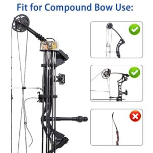 SOPOGER Arrow Quiver for Compound Bow - Archery Quiver for Arrows Lightweight Mounted Quiver 4 Arrows Holder for Recurve Bow Crossbow Hunting & Practicing (Camo)