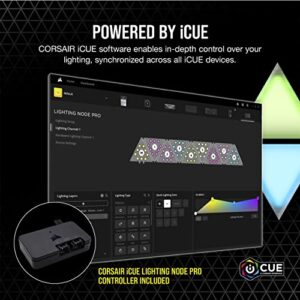 Corsair iCUE LC100 Case Accent Lighting Panels - Mini Triangle - 9X Tile Starter Kit (81 RGB LEDs with Light Diffusion, Simple Magnetic Attachment, iCUE Lighting Node PRO Included)