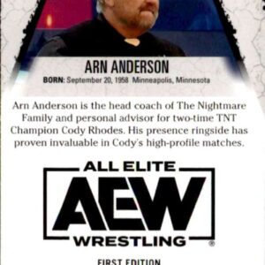 2021 Upper Deck All Elite Wrestling #71 Arn Anderson Wrestling