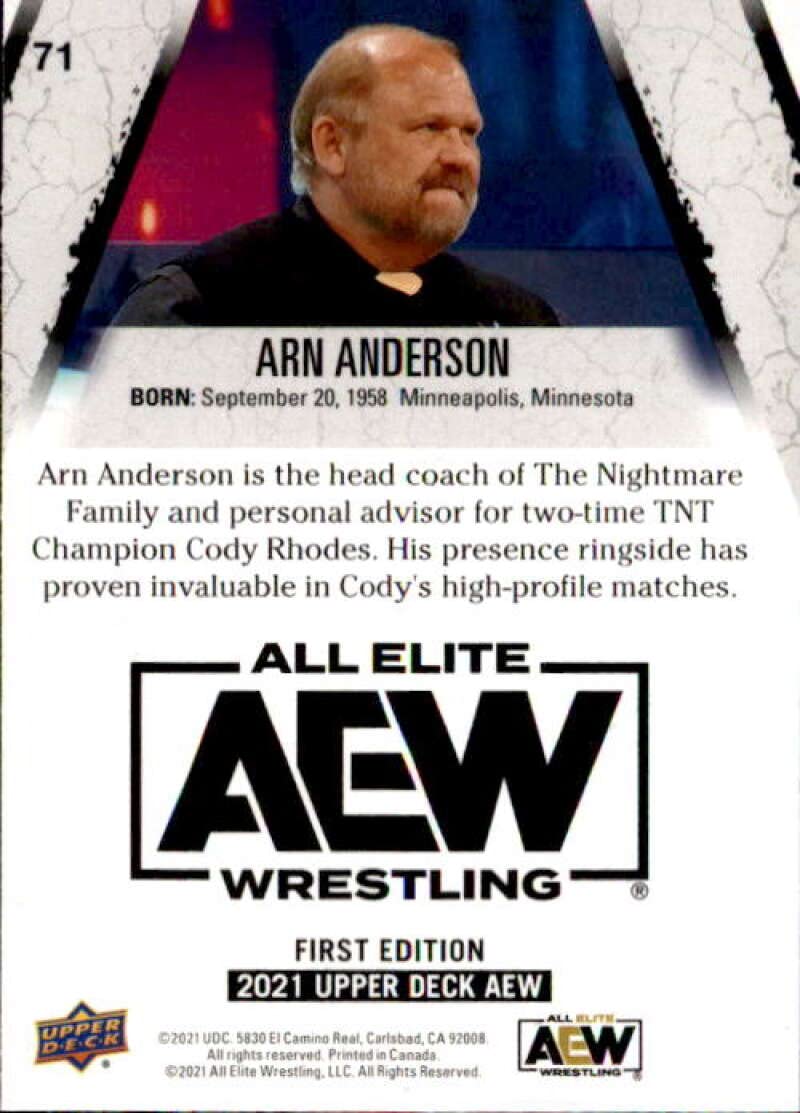 2021 Upper Deck All Elite Wrestling #71 Arn Anderson Wrestling