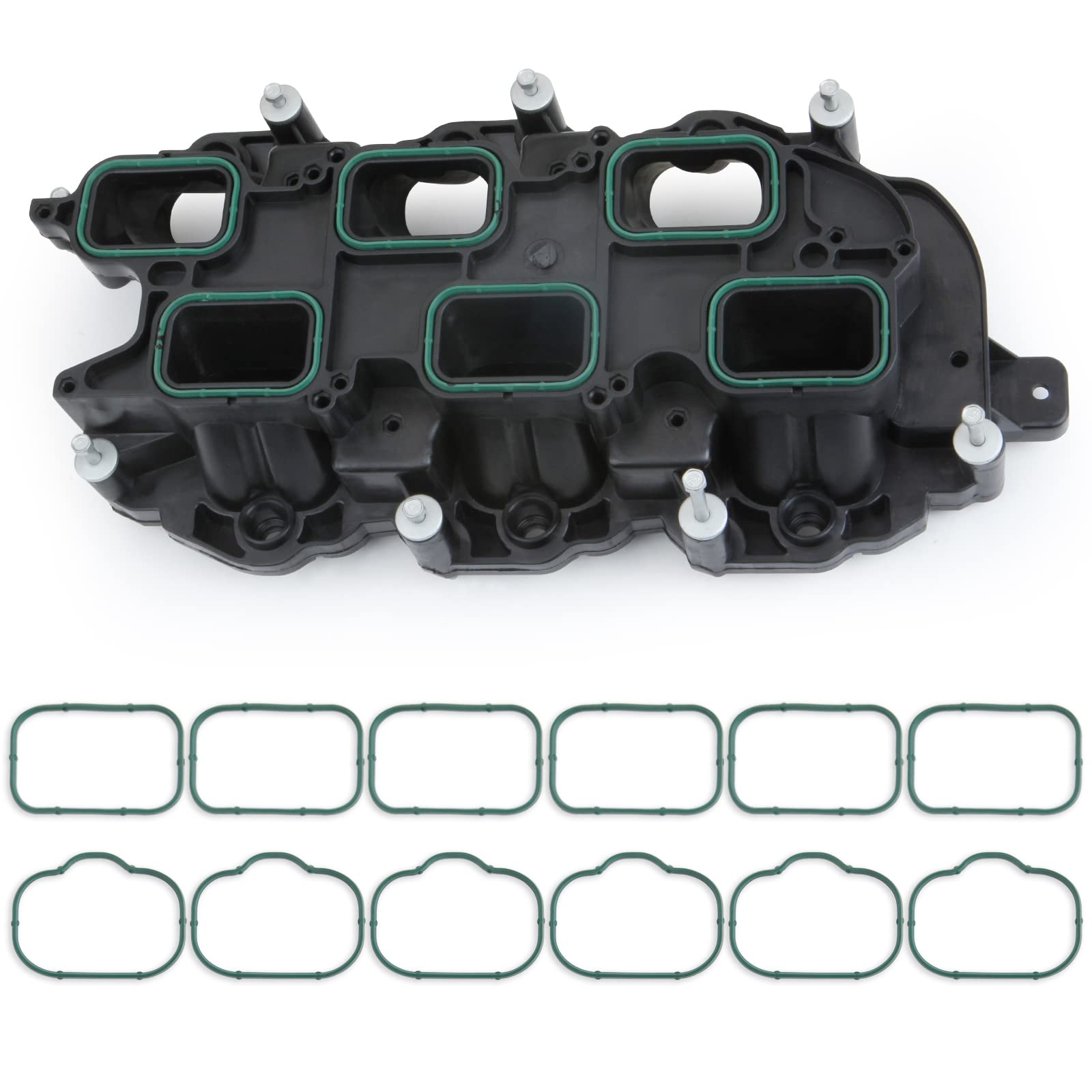 MITZONE Intake Manifold with Gasket Compatible with 2011-2018 Jeep Dodge RAM Chevy 3.6L V6 Vehicles Grand Cherokee Wrangler Journey Grand Caravan Town Country Replace 05184199AF