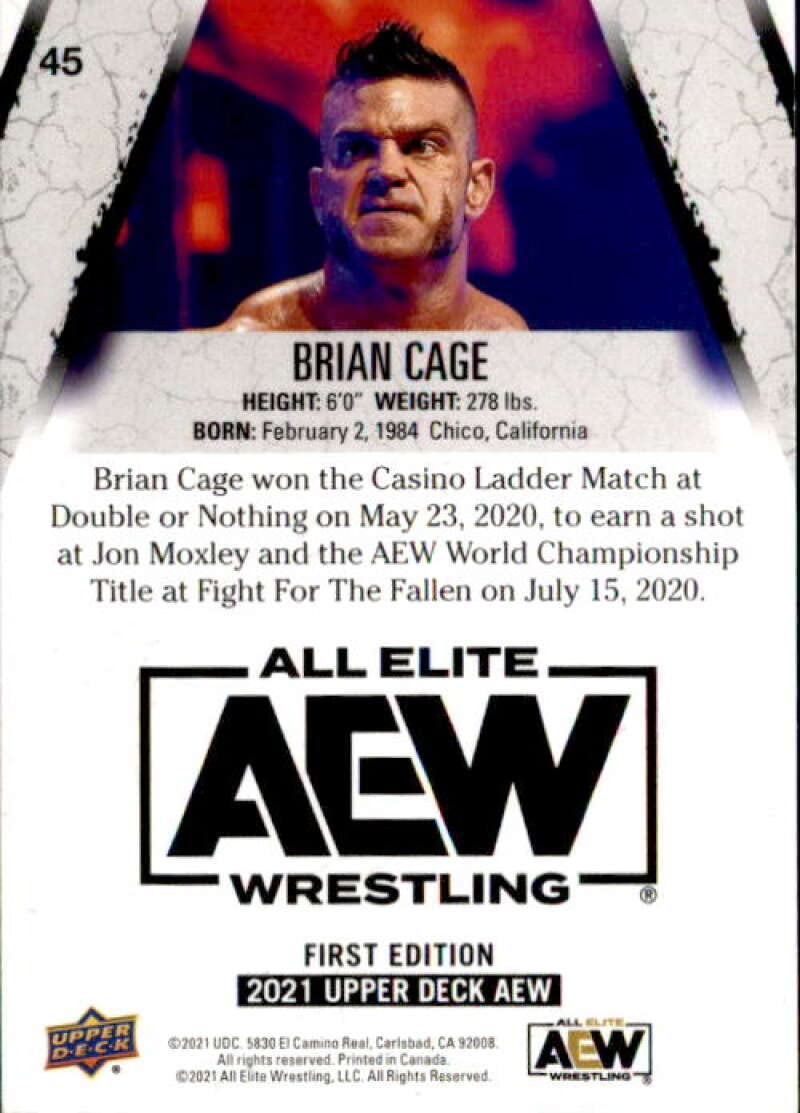 2021 Upper Deck All Elite Wrestling #45 Brian Cage Wrestling