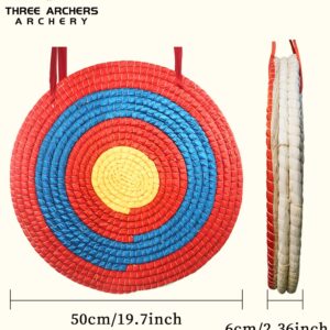 Three Archers Archery Straw Target 3 Layers Traditional Archery Target for Outdoor Shooting Practice