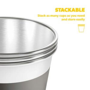 Dometic 16 oz Pint (4-pack) Premium Stainless Steel Stackable Cups (Ore)