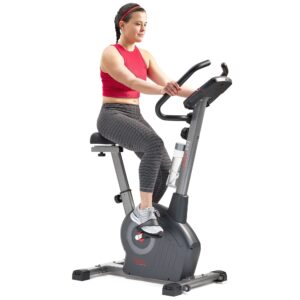 sunny health & fitness elite interactive series exercise upright bike with exclusive sunnyfit® app enhanced bluetooth connectivity - sf-b220045 (elite smart)