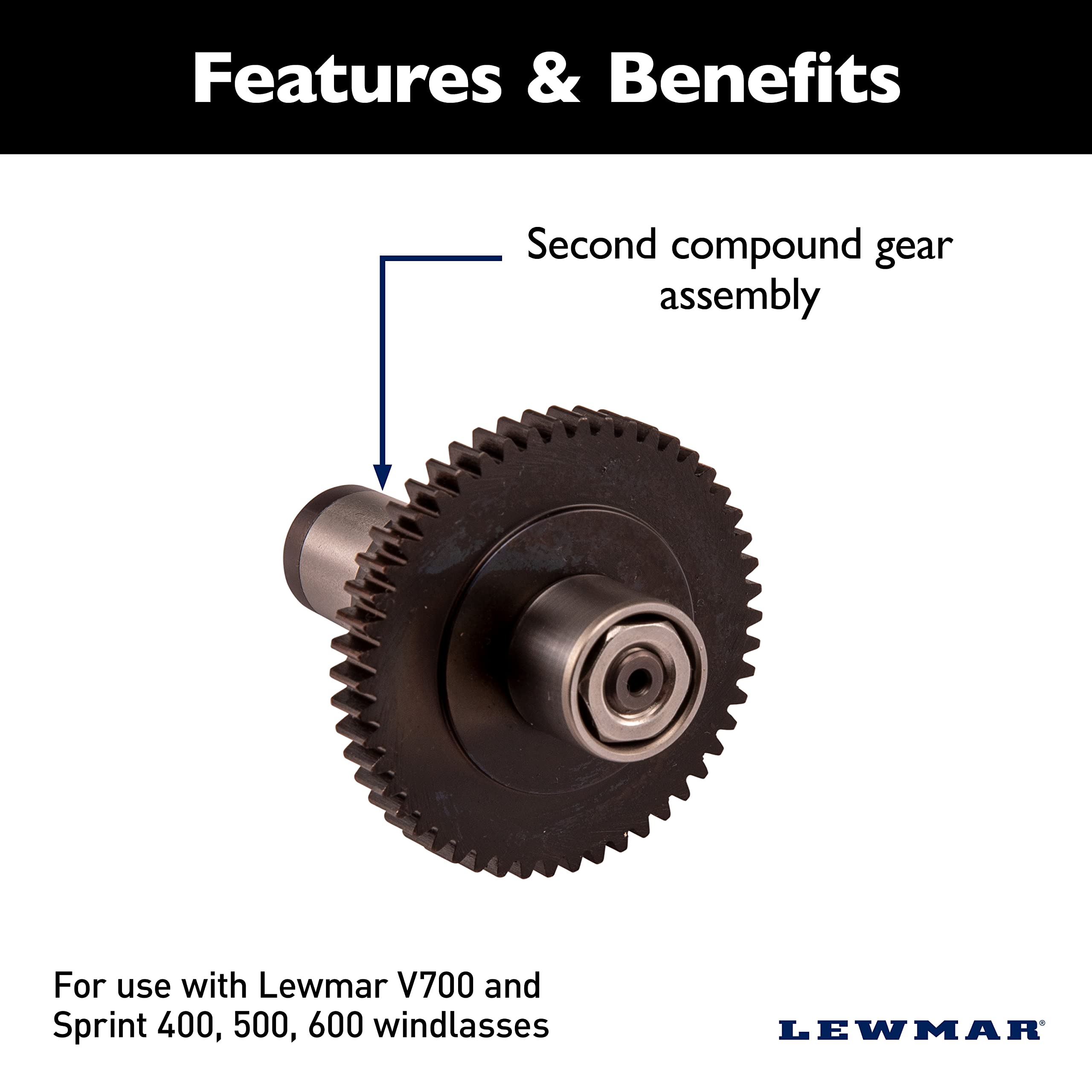 Lewmar Compound Gear Assembly for V700/Sprint 400, 500, 600 Boat Anchor Windlasses - 2020200926