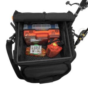 Pelican - Exocrate Fishing Bag - Large Saltwater Resistant Fishing Bag - Kayak Fishing Tackle Storage Bag - Fits a Milk Crate,Black