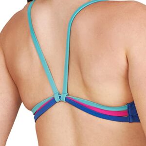 Speedo Women's Standard Swimsuit Bikini Top, Strappy Bright Cobalt, Large