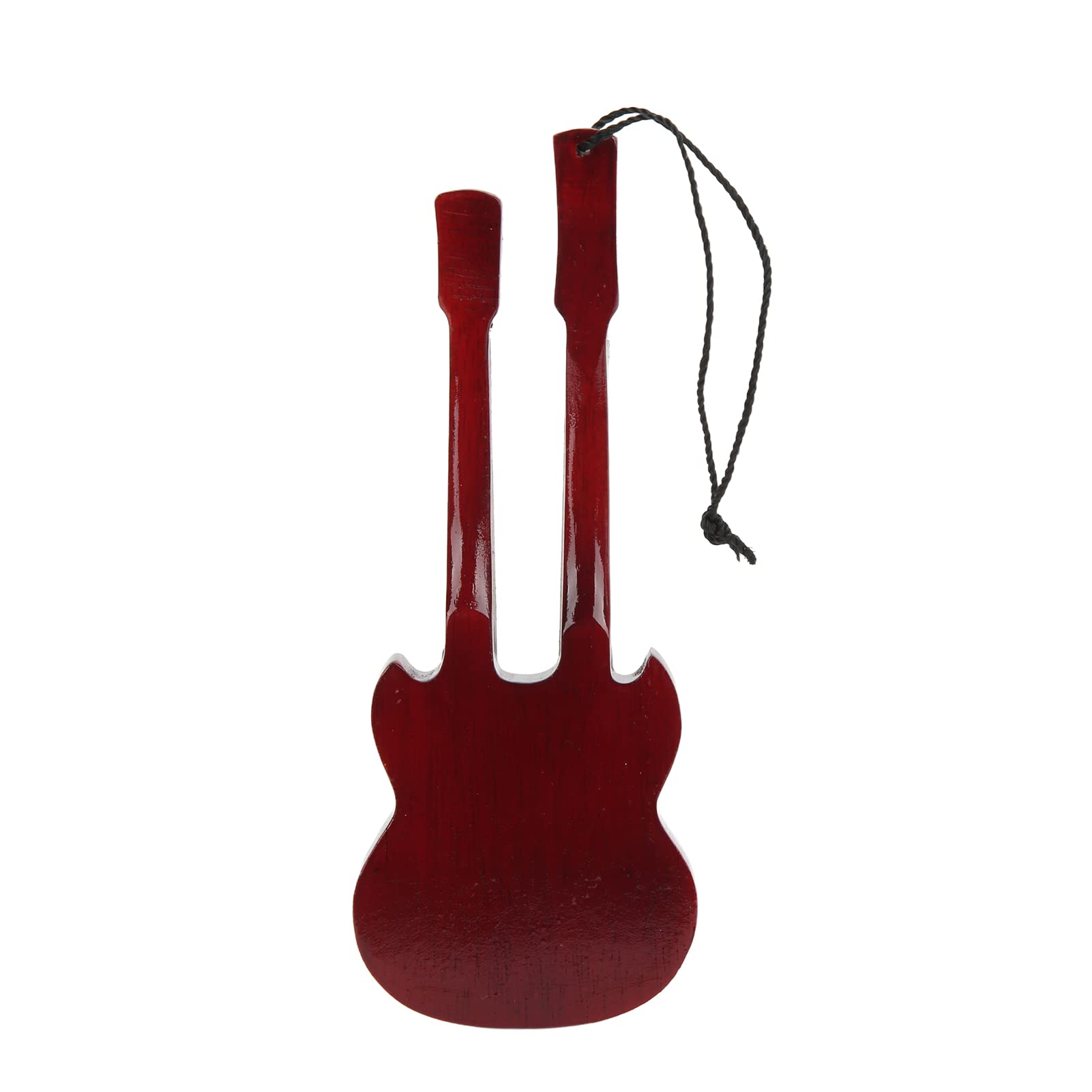 HEEPDD Miniature Guitar Model, Double Neck Bass Guitar Pendant Mini Wooden Guitar Ornament for Home Display Decoration