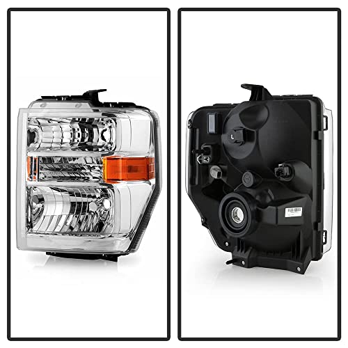 ACANII - For 2008-2014 Ford E150 E250 Van 08-21 E350 E450 Super Duty Aero Style Headlights Headlamps Pair Set Left+Right